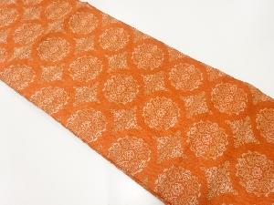 アンティーク　華紋織り出し開き名古屋帯(額縁仕立て)（着用可）